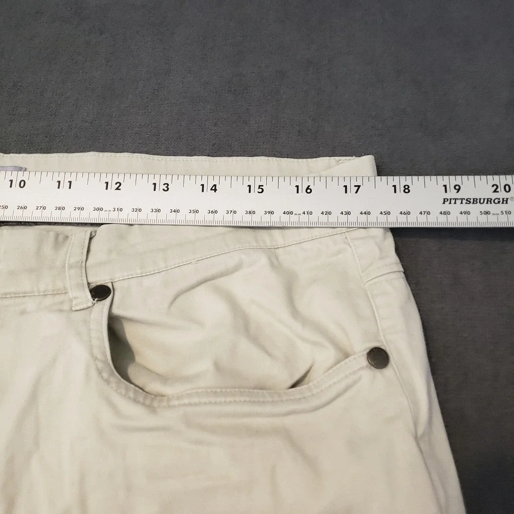 Hickey Freeman Chino Pants Mens 33x32 Tan Cotton‎ Spandex Stretch Straight Leg